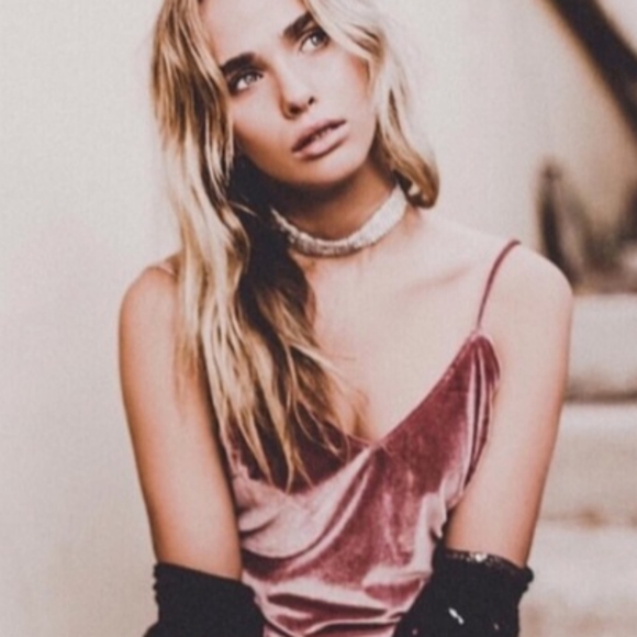 velvet mini slip dress - Picture 3 of 4